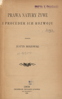 Prawa natury żywe i proceder ich rozwoju