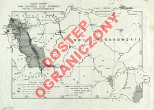Mapa zachodniej części pogranicza polsko - czeskosłowackiego : podziałka 1:400 000