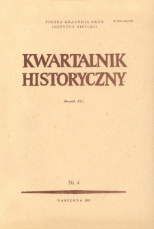 Kwartalnik Historyczny. R. 91 nr 4 (1984), Title pages, Contents
