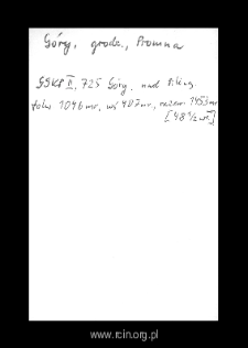 Góry. Files of Grojec district in the Middle Ages. Files of Historico-Geographical Dictionary of Masovia in the Middle Ages