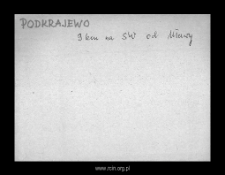 Podkrajewo. Files of Szrensk district in the Middle Ages. Files of Historico-Geographical Dictionary of Masovia in the Middle Ages