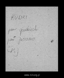 Rudki. Files of Grojec district in the Middle Ages. Files of Historico-Geographical Dictionary of Masovia in the Middle Ages