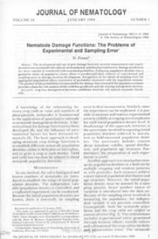 Nematode damage functions: the problems of experimental and sampling error