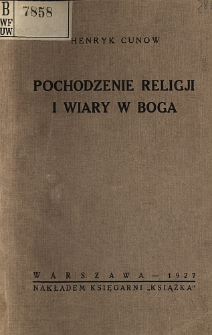 Pochodzenie religji i wiary w Boga