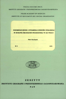 Rozmieszczenie i dynamika ludności wiejskiej w Europie Środkowo-Wschodniej w XX wieku = Distribution and dynamics of rural population in Central-Eastern Europe in the 20th century