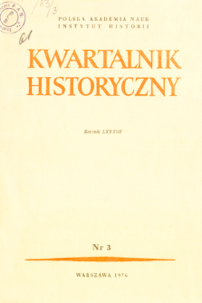 Kwartalnik Historyczny R. 83 nr 3 (1976), Listy do redakcji