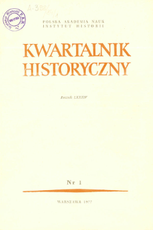 Kwartalnik Historyczny R. 84 nr 1 (1977), Strony tytułowe, spis treści