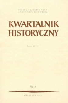 Kwartalnik Historyczny R. 85 nr 4 (1978), Title pages, Contents