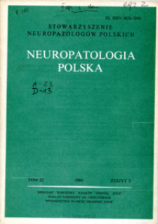 Neuropatologia Polska T.22 z.2 (1984)