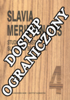 Slavia Meridionalis : studia linguistica slavica et balcanica. T. 4 (2004)