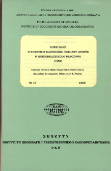 Nowe dane o pokrywie karpackiej odmiany lessów w Humaniskach koło Brzozowa (1992) = New data on the cover of the Carpathian variety of loesses in Humniska near Brzozów