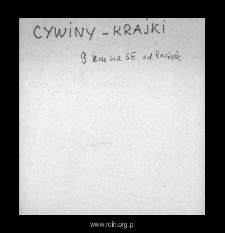 Cywiny-Krajki. Files of Plonsk district in the Middle Ages. Files of Historico-Geographical Dictionary of Masovia in the Middle Ages