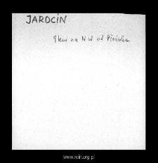 Jarocin. Files of Plonsk district in the Middle Ages. Files of Historico-Geographical Dictionary of Masovia in the Middle Ages