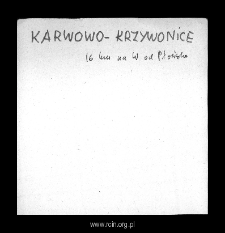 Karwowo-Krzywonice. Files of Plonsk district in the Middle Ages. Files of Historico-Geographical Dictionary of Masovia in the Middle Ages