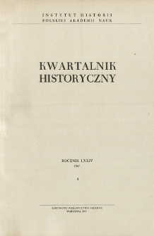 Kwartalnik Historyczny R. 74 nr 4 (1967), In memoriam