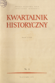 Kwartalnik Historyczny R. 82 nr 3 (1975), Na łamach czasopism zagranicznych