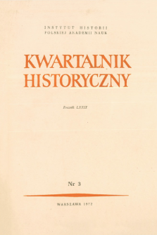 Kwartalnik Historyczny R. 79 nr 3 (1972), Strony tytułowe, spis treści