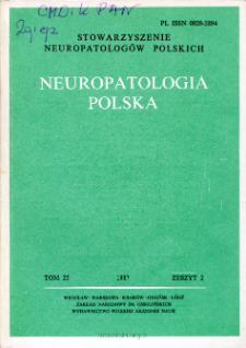 Neuropatologia Polska T.25 z.2 (1987)