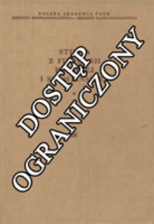 Studia z Filologii Polskiej i Słowiańskiej T. 26 (1990)