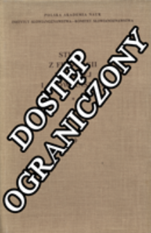 Studia z Filologii Polskiej i Słowiańskiej T. 29 (1991)