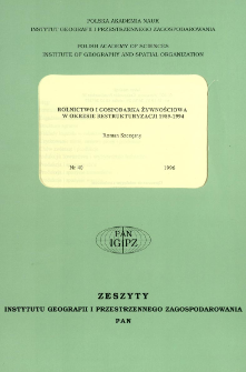 Rolnictwo i gospodarka żywnościowa w okresie restrukturyzacji 1989-1994 = Agriculture and food supply in restructuring period 1989-1994