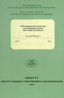 Promieniowanie słoneczne a gospodarka cieplna organizmu człowieka = Solar radiation and heat balance of human organism