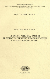 Ludność wiejska Polski : przemiany struktury demograficznej i społeczno-zawodowej