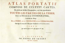 Atlas Portatif Composé de CCLXXXV Cartes, De plusieurs habiles Geographes où sont representées Toutes Les Parties De La Terre. Avec un Discours sur la Cosmographie, Contenant un Abregé De La Sphere, De La Geographie Et De L'Hydrographie. Ouvrage Curieux et Utile pour l'étude de la Geographie. T. 2.