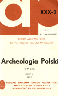 W sprawie modelu opisującego organizacje społeczną i gospodarczą ludności kultury ceramiki wstęgowej (na marginesie recenzji R. Grygla pracy L. Czerniaka "Rozwój społeczeństw kultury późnej ceramiki wstęgowej na Kujawach", Seria Archeologiczna ; 16. Poznań 1980, zamieszczonej w "ArcheologiiPolski" 28 (1983)( 1, s. 198-206)