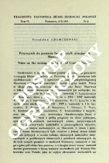 Przyczynek do poznania fauny motyli minujących Mazowsza = Notes on the mining Lepidoptera of Central Poland