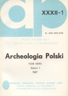 Chronologia ceramiki kultury wielbarskiej w świetle dotychczasowego stanu badań