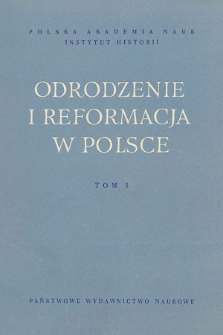 Odrodzenie i Reformacja w Polsce T. 1 (1956), Recenzje
