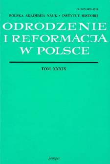 Il ruolo del passato nel pensiero politico del Rinascimento (N. Machiavelli, U. von Hutten, A. Frycz Modrzewski)