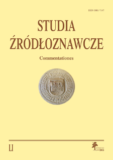 Studia Źródłoznawcze = Commentationes T. 51 (2013), Dyskusje