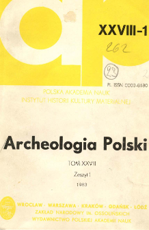 Uwagi w sprawie koncepcji wiary w "żywego trupa" : (na marginesie pracy A. Niewęgłowskiego "Obrządek pogrzebowy ludności kultury przeworskiej na przełomie er : (I wiek p. n. e. - II w. n. e.). Wrocław [etc.], 1981)