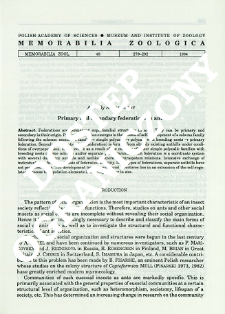 Primary and secondary federations in ants