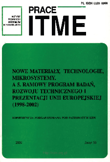 Nowe Materiały, Technologie, Mikrosystemy, a 5.Ramowy Program Badań, Rozwoju Technicznego i Prezentacji Unii Europejskiej (1998-2002), 8-10 grudnia 1999 r.