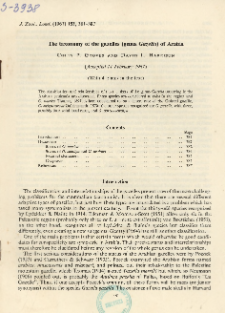 The taxonomy of the gazelles (genus Gazella) of Arabia