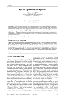 Spektroskopia ramanowska grafenu = Raman spectroscopy of graphene