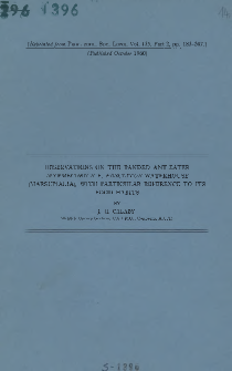 Observations on the banded ant-eater Myrmecobius f. fasciatus Waterhouse (Marsupialia), with particular reference to its food habits