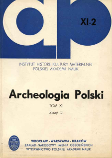 Z badań nad początkami epoki brązu w Małopolsce