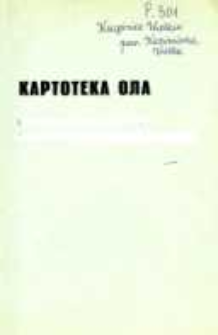 Kartoteka Ogólnosłowiańskiego atlasu językowego (OLA); Książnice Wielkie (301)