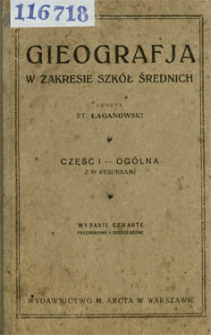 Gieografja w zakresie szkół średnich. Cz. 1, Ogólna