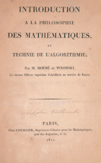 Introduction à la philosophie des mathématiques, et technie de l'algorithmie
