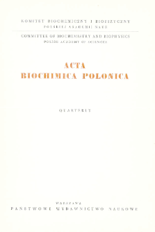 Acta biochimica Polonica, Tom 1, Zeszyt 1-2, 1954