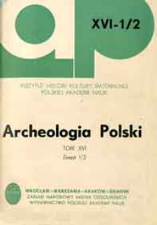 Ze studiów nad zróżnicowaniem terytorialnym kultury prapolskiej