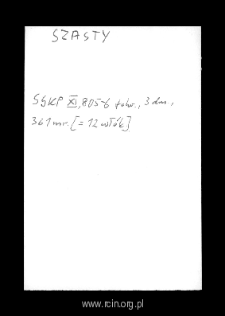 Szasty. Files of Wyszogrod district in the Middle Ages. Files of Historico-Geographical Dictionary of Masovia in the Middle Ages