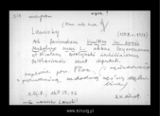 Laseczki. Files of Wyszogrod district in the Middle Ages. Files of Historico-Geographical Dictionary of Masovia in the Middle Ages