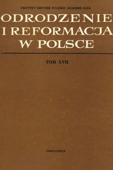 Odrodzenie i Reformacja w Polsce T. 17 (1972), Recenzje