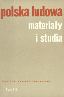Polska Ludowa : materiały i studia. T. 3 (1964), Strona tytułowa, Spis treści